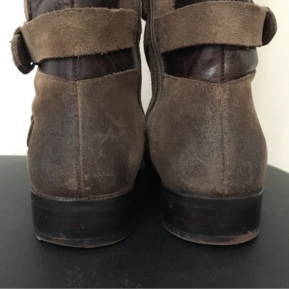 UGG Beige Suede Buckle Cydnee Riding Boots - Picture 8 of 12